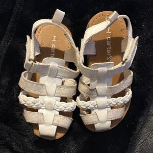 Carter's Braided White Kids Sandals
